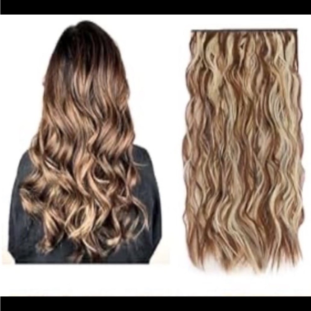 20inch hair extension Adjustable Size 5 Secure Clips Hair Extensions with Transp